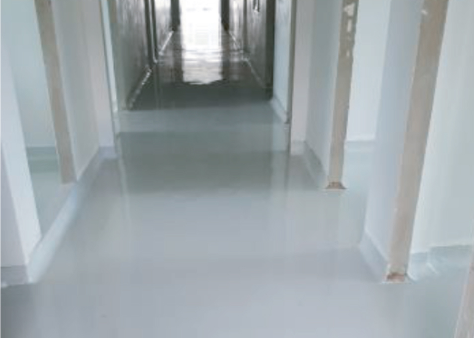 ภาพไซต์งาน : งานเคลือบพื้น Epoxy Self Leveling With Epoxy Moisture Resistance