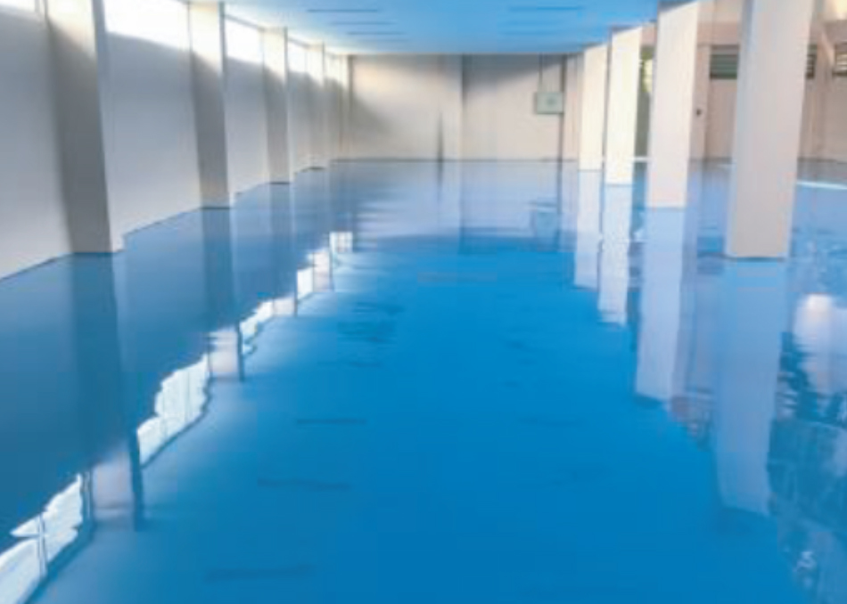 ภาพไซต์งาน : งานเคลือบพื้น Epoxy Self Leveling With Epoxy Moisture Resistance